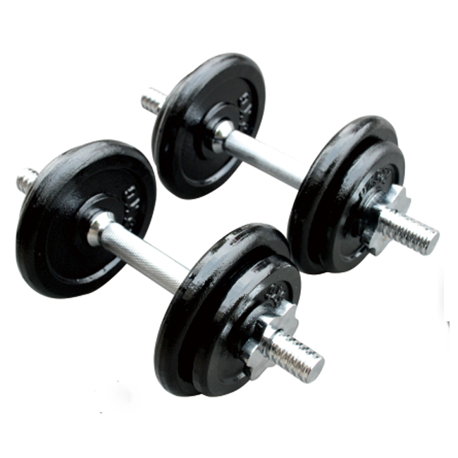 20kg Dual Black Painting Adjustable Dumbbell set for men fitness training home gym workout UV11105