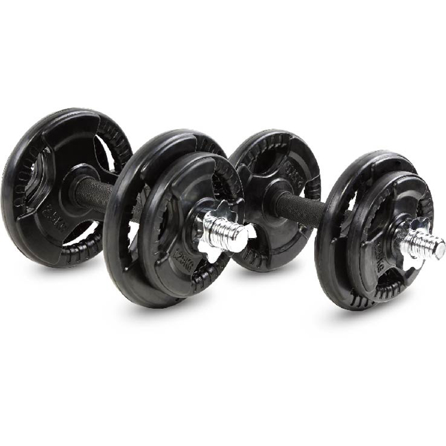 20kg Rubber Dumbbell set with holding hole in Pairs Adjustable for home gym UV11304