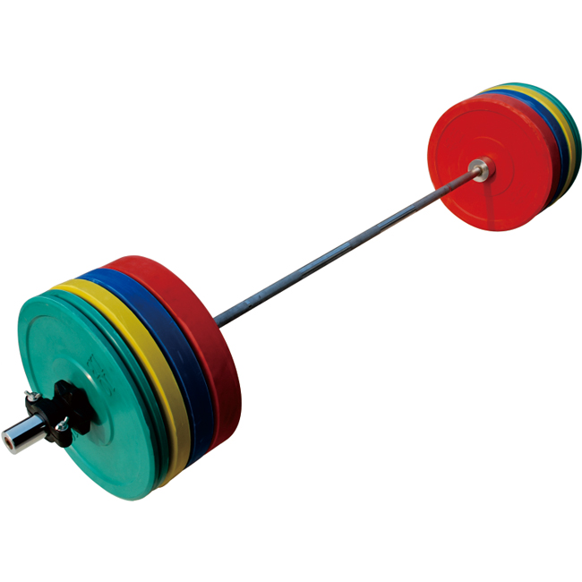 310LB Colorful Rubber Barbell set for gym professional weight lifting UV13704