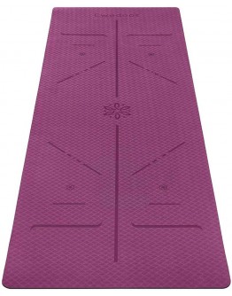 TPE Yoga Mat with Alignment Lines